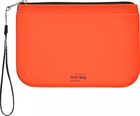 Phat-Bag Mehrzwecktasche aus Silikon Сумочка из силикона, rot mit schwarzem Reissverschluss, 1 шт.