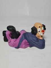 Статуэтка винтажная фарфоровая &quot;Клоун&quot; в фиолетово-черных тонах, ручная работа, Италия, 1960-70гг.