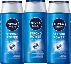 NIVEA MEN Strong Power Shampoo, 750 ml (3x250 ml), Нивеа Мужской шампунь укрепляющий, морские минералы, сила и объём, набор, 750 мл