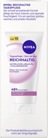 NIVEA Tagespflege Reichhaltig naturliches Argan-Ol + Hyaluronsaure, 50 ml, Нивеа дневной крем SPF 15 гиалуроновая кислота, масло ши, аргановое масло 50 мл