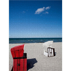 CALVENDO Puzzle CALVENDO Puzzle Strandkorbe am Meer Пазл CALVENDO Пазл шезлонги у моря