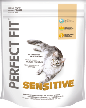 PERFECT FIT Сухой корм Для кошек Чувствительный с Курицей, 750 г