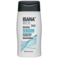 ISANA men 2in1 Duschgel  sensitiv Гель для душа 2в1 Чувствительный для волос и кожи 300 г