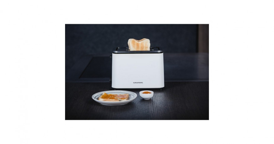 Grundig Grundig Toaster TA 5860 weiss/schwarz, 800 Watt, fur 2 Scheiben Toast  weiss/schwarz Тостер Grundig TA 5860 белый/черный, 800 Вт, на 2 ломтика тостов