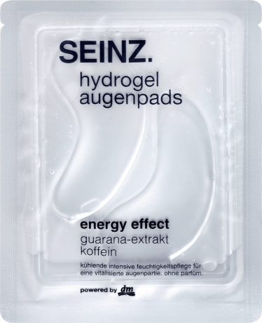 SEINZ. Augenpads Energy Effect (1 Paar), 2 St, Гидрогелевые патчи под глаза Energy Effect с кофеином и гуараной, 1 пара (2 шт.)