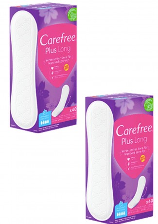 Carefree Slipeinlage Plus Long mit Frischeduft, 40 St, Карефри Прокладки ежедневные удлиненные Плюс с ароматом, 40 шт, 2 упаковки (80 шт)