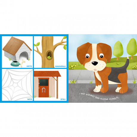 Tessloff Verlag Wo wohnt der kleine Hund? Tiere und ihr Zuhause Где живет маленькая собачка? животные и их дома