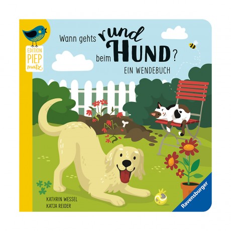 Ravensburger Wann gehts rund beim Hund?\/ Wann macht die Katz Rabatz?: Ein Wendebuch Когда собака вертится? / Когда кошка суетится?: Поворотная книга