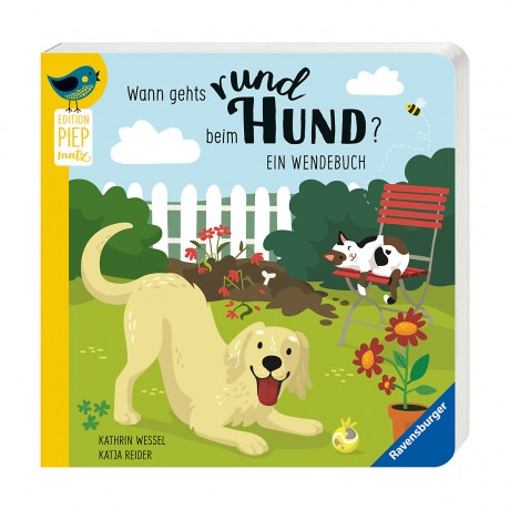 Ravensburger Wann gehts rund beim Hund?\/ Wann macht die Katz Rabatz?: Ein Wendebuch Когда собака вертится? / Когда кошка суетится?: Поворотная книга