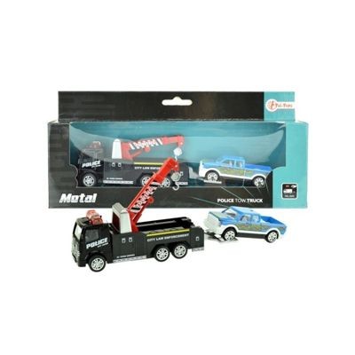 Toi-Toys Abschleppwagen mit Auto aus Metal Эвакуатор с металлическим автомобилем