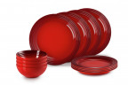 Le Creuset LE CREUSET Geschirrset 12-tlg. kirschrot  rot Набор посуды LE CREUSET, 12 предметов. вишнево-красный