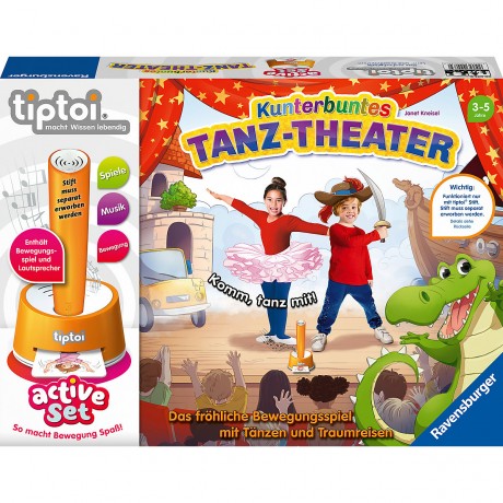 Ravensburger tiptoi Wissen Quizzen active Set Kunterbuntes Tanz-Theater tiptoi Knowledge Quizzes active Set Красочный танцевальный театр