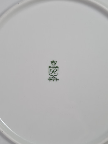 Тарелка винтажная Wundsiedel Bavaria с розочками, 24 см, Германия, 1970-80гг.