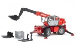 Bruder BRUDER 2129 Manitou Teleskopstabler MRT 2150 m. Zubehor Телескопический погрузчик BRUDER 2129 Manitou MRT 2150 с аксессуарами