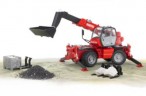Bruder BRUDER 2129 Manitou Teleskopstabler MRT 2150 m. Zubehor Телескопический погрузчик BRUDER 2129 Manitou MRT 2150 с аксессуарами