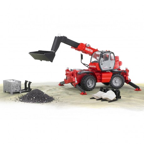 Bruder BRUDER 2129 Manitou Teleskopstabler MRT 2150 m. Zubehor Телескопический погрузчик BRUDER 2129 Manitou MRT 2150 с аксессуарами