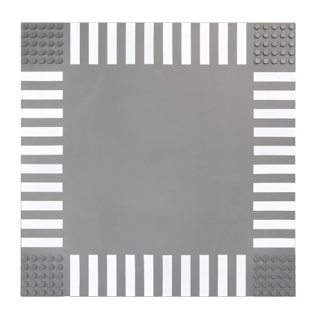 Open Bricks stapelbare Strassenplatte Platte 32x32 Noppen grau Kreuzung Штабелируемая дорожная плита 32х32 ручки серая крестовина