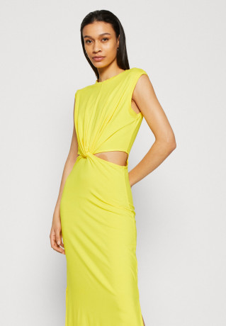 Tommy Hilfiger CUTOUT MIDI DRESS Jersey dress vivid yellow ПЛАТЬЕ МИДИ С ВЫРЕЗАМИ Платье из джерси ярко-желтый