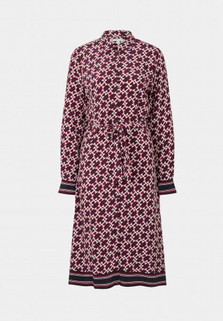 Tommy Hilfiger VIS MONOGRAM MIDI SHIRT DRESS LS Day dress amd rouge / monogram rwb ПЛАТЬЕ-РУБАШКА МИДИ С МОНОГРАММОЙ VIS LS Повседневное платье amd румяна / монограмма rwb