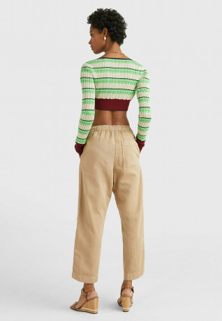 Tommy Hilfiger DRAWSTRING TWILL Trousers beige САРЖА С КУЛИСАМИ Брюки бежевый