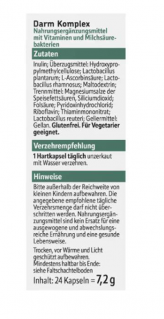 Altapharma Magen Darm 24 kapseln, Пробиотик: комплекс для здоровья микрофлоры кишечника, 24 капсулы