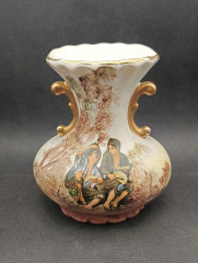 Ваза винтажная средняя Arzberg &quot;Два юноши&quot;, фарфор, 16 х 13 см, Германия, 1970-90гг.