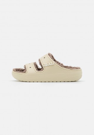 Crocs CLASSIC COZZZY Hausschuh bone/mushroom CLASSIC COZZY Тапочки кость/гриб