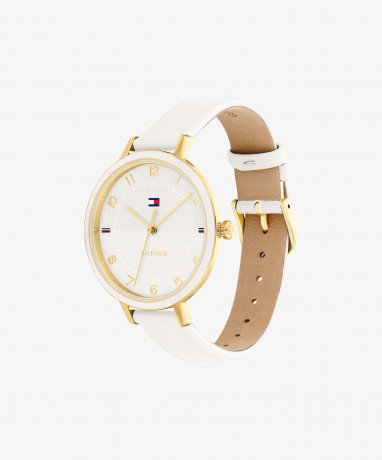 Tommy Hilfiger GP CASE (WHITE ENAMEL BEZEL)/ WHITE DIAL WITH GP ACCENTS/ WHITE Watch white КОРПУС GP (БЕЗЕЛЬ С БЕЛОЙ ЭМАЛЬЮ)/ БЕЛЫЙ ЦИФЕРБЛАТ С АКЦЕНТАМИ GP/ БЕЛЫЙ Часы белый