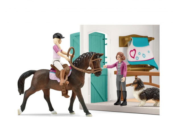 Schleich Horse Club 42568 Игровой набор "Магазин для всадников", конный магазин, фигурки, лошадь, аксессуары, более 30 элементов, от 5 лет, Германия