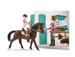 Schleich Horse Club 42568 Игровой набор "Магазин для всадников", конный магазин, фигурки, лошадь, аксессуары, более 30 элементов, от 5 лет, Германия