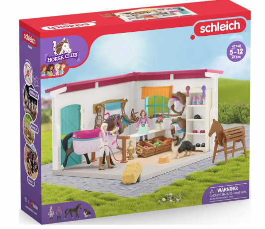 Schleich Horse Club 42568 Игровой набор "Магазин для всадников", конный магазин, фигурки, лошадь, аксессуары, более 30 элементов, от 5 лет, Германия