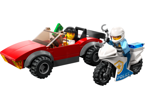 Lego Verfolgungsjagd mit dem Polizeimotorrad Полицейская погоня на мотоцикле