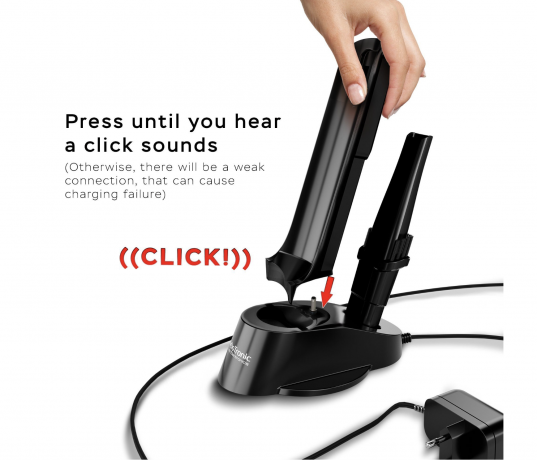 TURBOTRONIC BY Z-LINE Handstaubsauger 15 kpa, 26 Min. Laufzeit, ultra-Leichtgewicht Boden Staubsauger 90 W schwarz/silber Беспроводной ручной пылесос TurboTronic by Z-L 90 Вт, с зарядной станцией, черный/серебристый