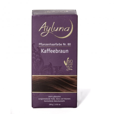 Ayluna Naturkosmetik Haarfarbe Nr.80 Kaffeebraun  Краска для волос #80 Кофейно-коричневый