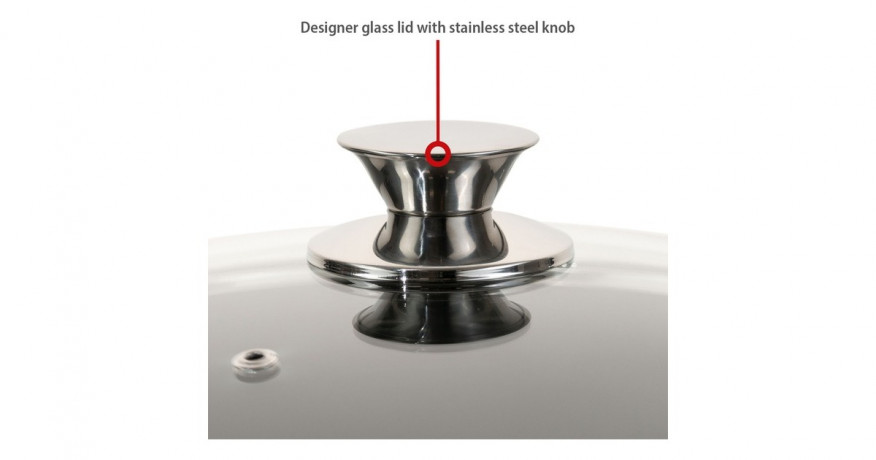 Cerafit Cerafit Plasma Topf O 20cm schwarz/edelstahl, mit Design-Glasdeckel schwarz/edelstahl Cerafit Plasma Pot O 20см черный/нержавеющая сталь, с дизайнерской стеклянной крышкой