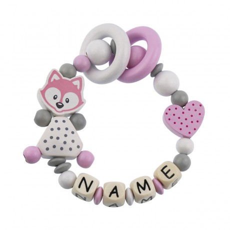 elefantasie Greifling Kleiner Fuchs personalisiert mit Namen Маленькая лисичка с цепляющей игрушкой