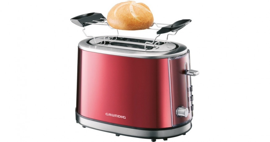 Grundig Grundig Red Sense Toaster TA 6330 rot/edelstahl, 950 Watt, fur 2 Scheiben Toast  rot/edelstahl Grundig Red Sense Toaster TA 6330 красный/нержавеющая сталь, 950 Вт, на 2 ломтика тостов