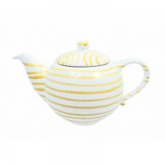 Gmundner Keramik Gmundner Keramik Gelbgeflammt Teekanne glatt 1,5 L / h: 16,5 cm Керамический чайник Gmundner с желтым пламенем, гладкий, 1,5 л / высота: 16,5 см