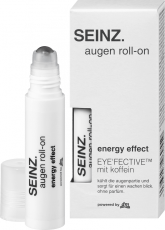 SEINZ. Augen Roll-on energy effect, 15 ml, Мужской роликовый уход для кожи вокруг глаз Energy Effect с гиалуроновой кислотой, 15 мл