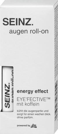 SEINZ. Augen Roll-on energy effect, 15 ml, Мужской роликовый уход для кожи вокруг глаз Energy Effect с гиалуроновой кислотой, 15 мл