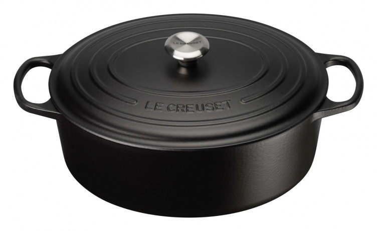 Le Creuset LE CREUSET Br\u00e4ter oval 35cm schwarz SIGNATURE schwarz LE CREUSET Br>4ter овал 35см черный SIGNATURE