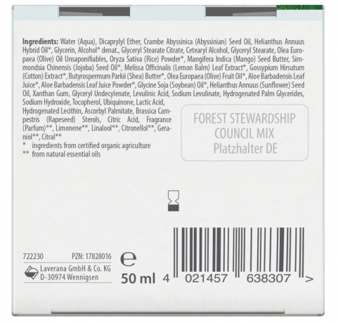 lavera BASIS SENSITIVE Anti-Falten Feuchtigkeitscreme Q10, Лавера увлажняющий крем против морщин с коэнзимом Q10 50 мл