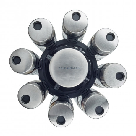 Cole & Mason Coleamp;Mason 16er Gewucrzkarussell silber Карусель для специй Coleamp;Mason 16