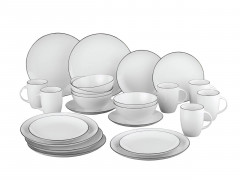 Van Well Van Well Kombiservice 24-tlg. BLACK STAR weiss/schwarz Комбинированный сервиз Van Well 24 шт. ЧЕРНАЯ ЗВЕЗДА