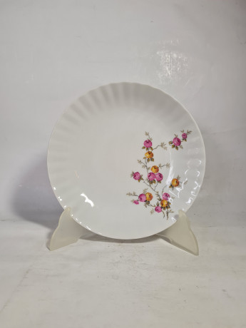 Тарелка винтажная Wundsiedel Bavaria с розочками, 21 см, Германия, 1970-80гг.