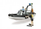 Bruder bworld Polizei Schlauchboot mit Licht und zwei Figuren Полицейская лодка bworld со светом и двумя фигурками