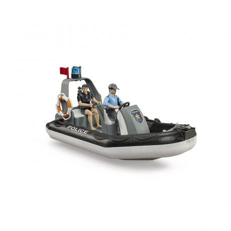 Bruder bworld Polizei Schlauchboot mit Licht und zwei Figuren Полицейская лодка bworld со светом и двумя фигурками