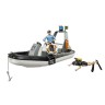 Bruder bworld Polizei Schlauchboot mit Licht und zwei Figuren Полицейская лодка bworld со светом и двумя фигурками