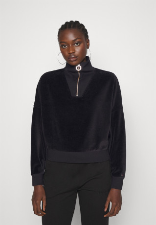 Tommy Hilfiger ZIP SWEATSHIRT Sweatshirt black ТОЛСТОВКА НА МОЛНИИ Толстовка черный