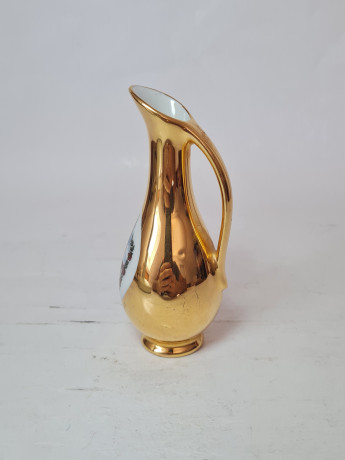 Ваза-кувшин винтажная Im Stil Eigl Austria с изображением Собора Святого Стефана (Вена), малая, фарфор, Австрия, 1970-80гг.